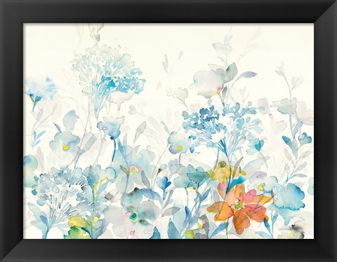 Framed Translucent Florals Print