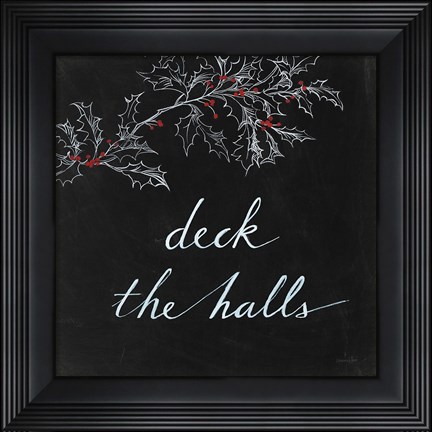 Framed Cardinal Chalkboard IV Print