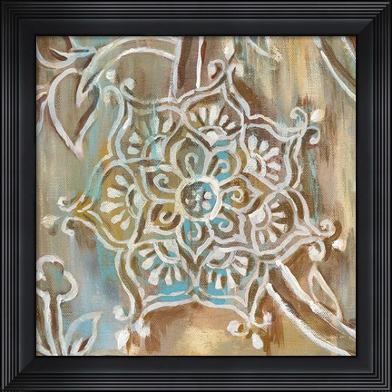 Framed Henna III Blue Print