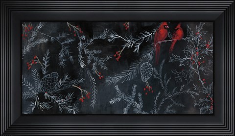 Framed Cardinal Chalkboard Print