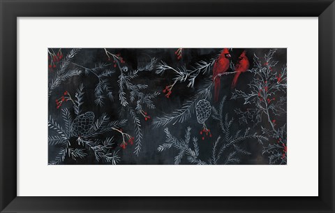 Framed Cardinal Chalkboard Print