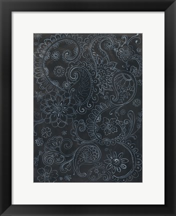 Framed Paisley Swirl Print