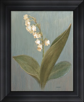 Framed May Lily of the Valley Green Print