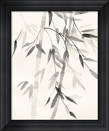 Framed Bamboo Leaves V Print