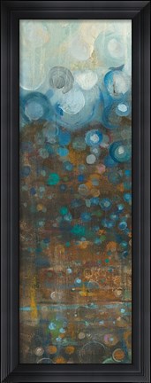 Framed Blue and Bronze Dots IV Print