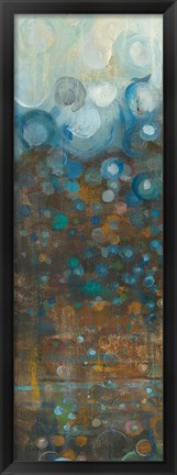 Framed Blue and Bronze Dots IV Print