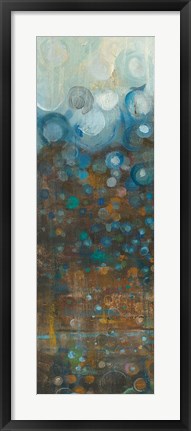 Framed Blue and Bronze Dots IV Print