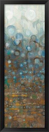 Framed Blue and Bronze Dots VI Print