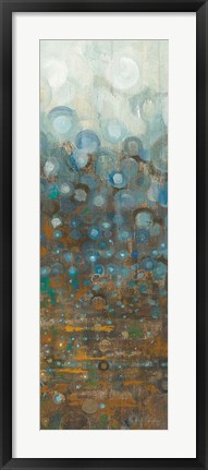 Framed Blue and Bronze Dots VI Print