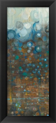 Framed Blue and Bronze Dots II Print