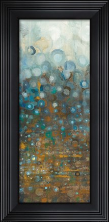 Framed Blue and Bronze Dots III Print