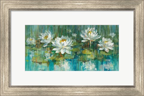 Framed Water Lily Pond Crop Print