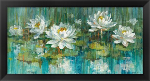 Framed Water Lily Pond Crop Print