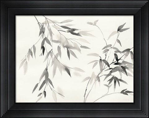 Framed Bamboo Leaves II Print