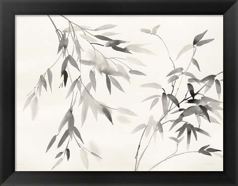 Framed Bamboo Leaves II Print
