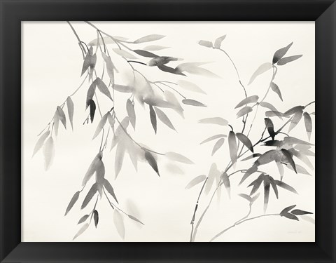Framed Bamboo Leaves II Print