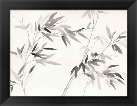 Framed Bamboo Leaves I Print