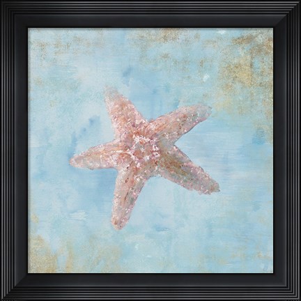Framed Treasures from the Sea IV Watercolor Print