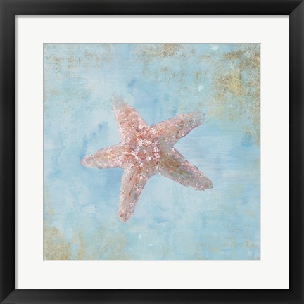 Framed Treasures from the Sea IV Watercolor Print