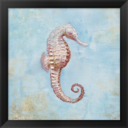 Framed Treasures from the Sea I Watercolor Print
