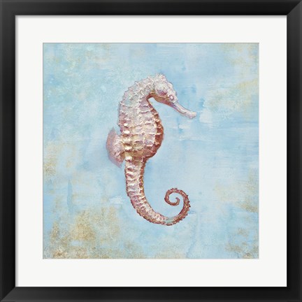 Framed Treasures from the Sea I Watercolor Print