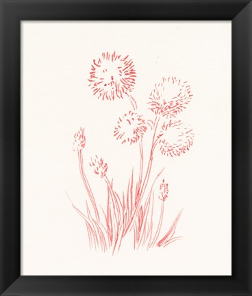 Framed Farm Nostalgia Flowers II Print