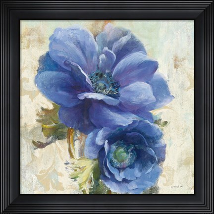 Framed Rich Anemones II on Ivory Print