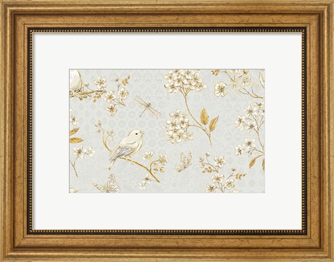 Framed Golden Garden II Print