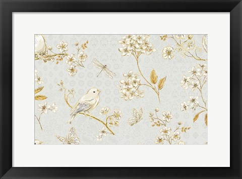 Framed Golden Garden II Print