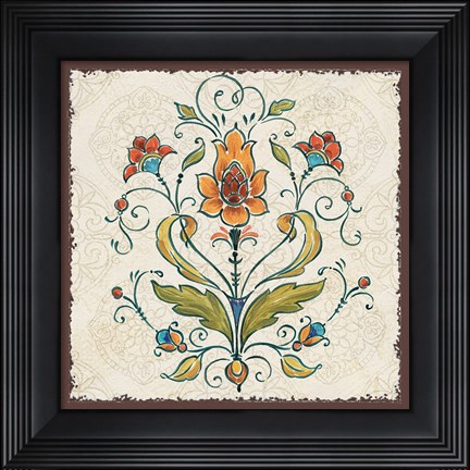 Framed Mediterranean Flair III Print
