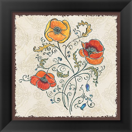 Framed Mediterranean Flair II Print
