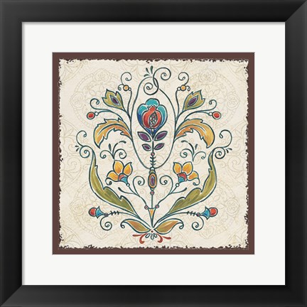 Framed Mediterranean Flair V Print
