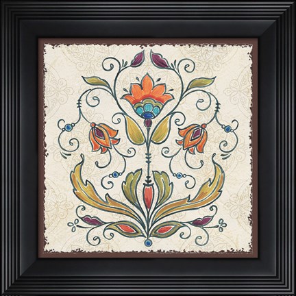 Framed Mediterranean Flair VI Print