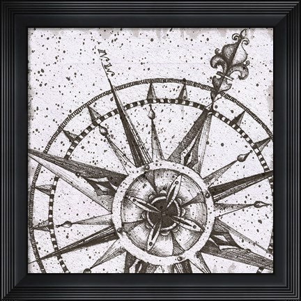 Framed Coast to Coast I BW No Words Print