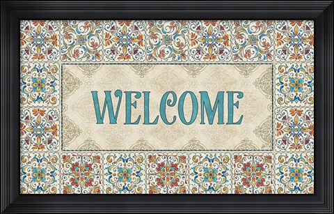 Framed Mediterranean Flair XVII Print