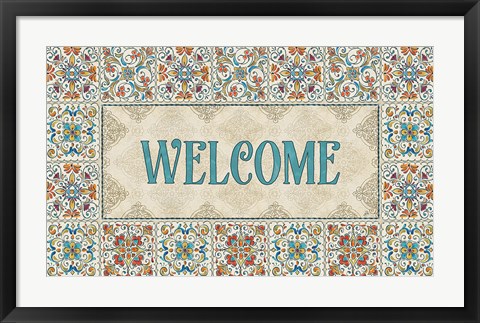 Framed Mediterranean Flair XVII Print