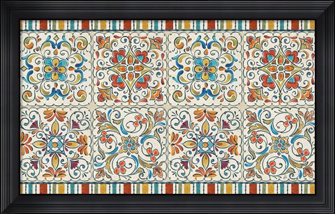 Framed Mediterranean Flair XVIII Print