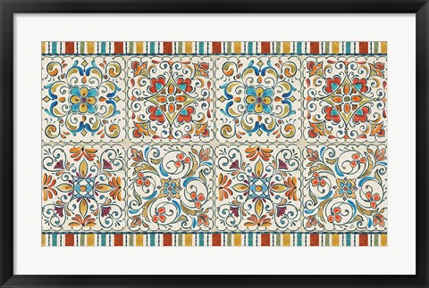 Framed Mediterranean Flair XVIII Print
