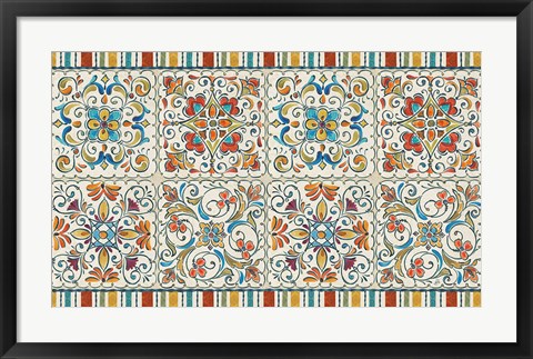 Framed Mediterranean Flair XVIII Print