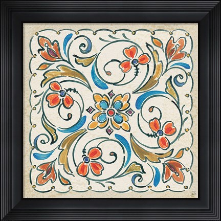 Framed Mediterranean Flair XI Print