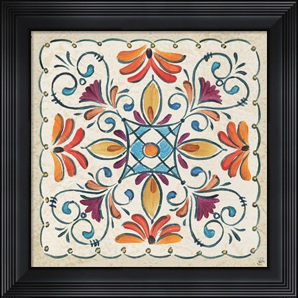 Framed Mediterranean Flair XII Print