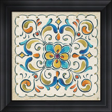 Framed Mediterranean Flair XIV Print