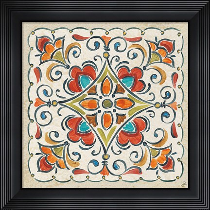 Framed Mediterranean Flair XIII Print