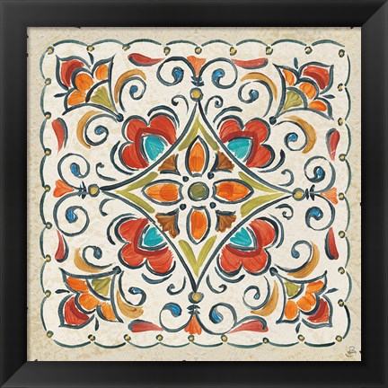 Framed Mediterranean Flair XIII Print