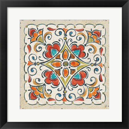 Framed Mediterranean Flair XIII Print