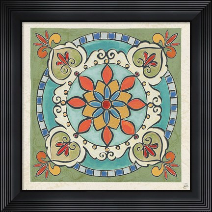 Framed Mediterranean Flair IX Print