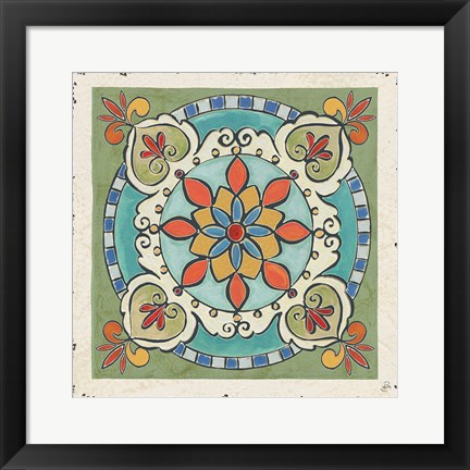 Framed Mediterranean Flair IX Print