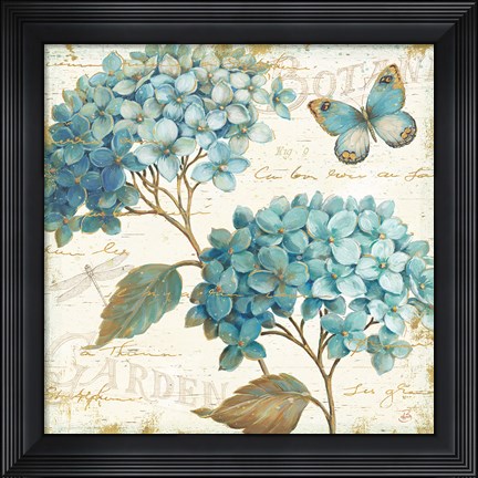 Framed Blue Garden V Print