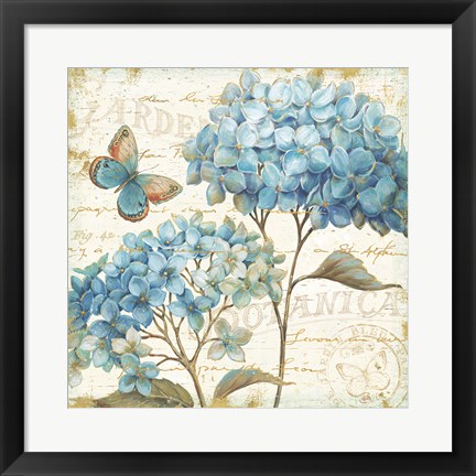 Framed Blue Garden IV Print