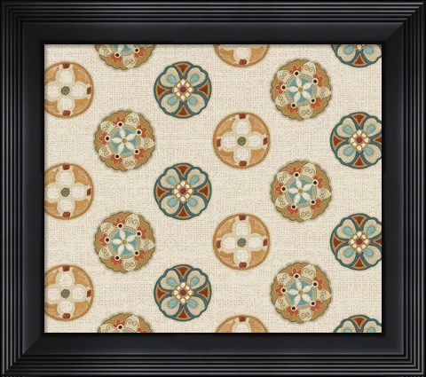 Framed Spice Suzani Patterns II Print